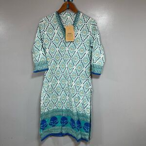 Pink City Women’s Tunic Top sz S/M Hand Screen Printed NEW #F36